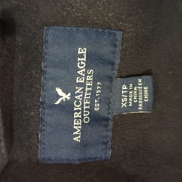 American Eagle Faux Suede Sherpa Jacket, Size XS - Picture 8 of 9